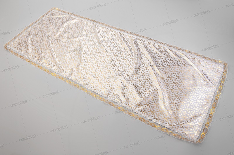 Х0017 ПОКРЫВАЛО + НАВОЛОЧКА АТЛАС  КРЕСТ ПРАВОСЛАВНЫЙ