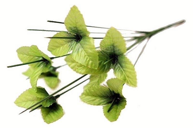 В6015  СТЕБЕЛЬ  ДЛЯ БУКЕТА С ЛИСТИКОМ  7 ВЕТОК (10 ШТ В УП)