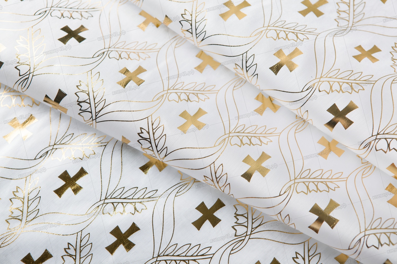 Т0071 АТЛАС ТОНКИЙ С ЗОЛОТЫМ НАКАТОМ (В РУЛ. 100 М.) Ш. 1.5 М.